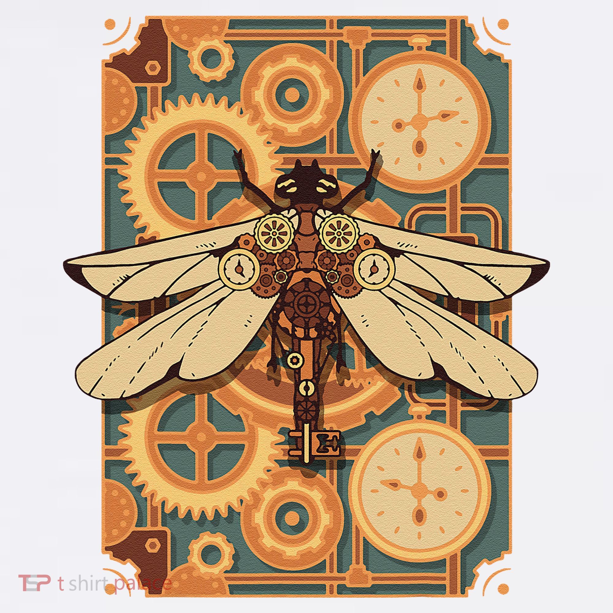 Steampunk Dragonfly Victorian Art Mechanical Steam Punk Women's Tank Top