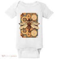 Steampunk Dragonfly Victorian Art Mechanical Steam Punk Baby Bodysuit thumb 0