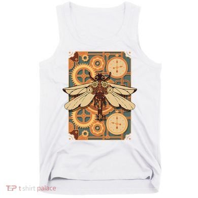 Steampunk Dragonfly Victorian Art Mechanical Steam Punk Tank Top