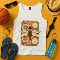 Steampunk Dragonfly Victorian Art Mechanical Steam Punk Tank Top thumb 4
