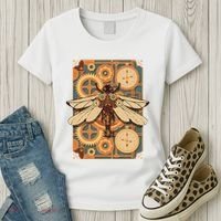 Steampunk Dragonfly Victorian Art Mechanical Steam Punk Women's T-Shirt thumb 3