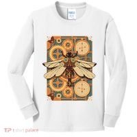 Steampunk Dragonfly Victorian Art Mechanical Steam Punk Kids Long Sleeve Shirt thumb 0