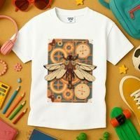 Steampunk Dragonfly Victorian Art Mechanical Steam Punk Kids T-Shirt thumb 3