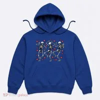 Skeleton Dancing Valentines Day Love Heart Cool Gift Hoodie thumb 0