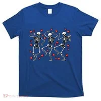 Skeleton Dancing Valentines Day Love Heart Cool Gift T-Shirt thumb 0