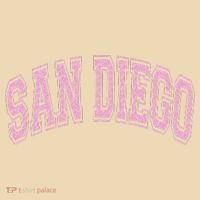 San Diego Varsity Style White With Pink Text Tote Bag thumb 4