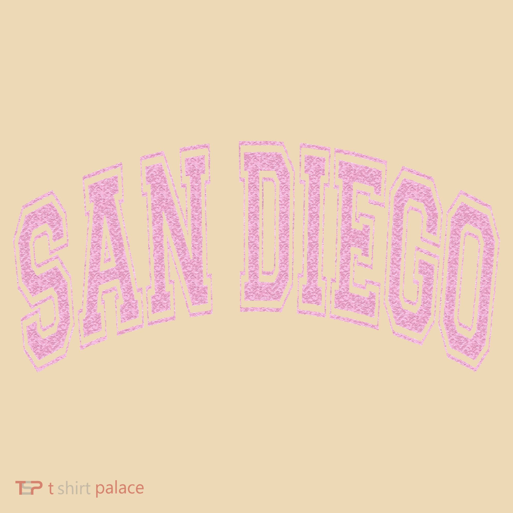 San Diego Varsity Style White With Pink Text Tote Bag