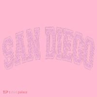 San Diego Varsity Style White With Pink Text Coaster thumb 2