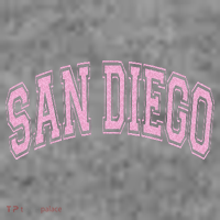 San Diego Varsity Style White With Pink Text Toddler Hoodie thumb 2