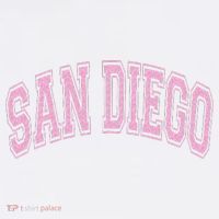 San Diego Varsity Style White With Pink Text Sweatshirt thumb 3