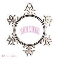 San Diego Varsity Style White With Pink Text Ornament thumb 0