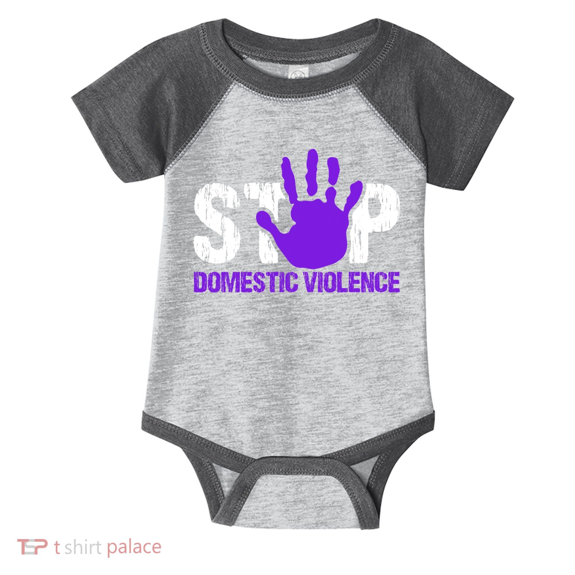 Stop Domestic Violence Awareness Infant Baby Jersey Bodysuit
