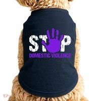 Stop Domestic Violence Awareness Doggie Tank thumb 0