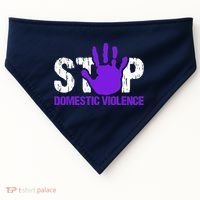 Stop Domestic Violence Awareness USA-Made Doggie Bandana thumb 0