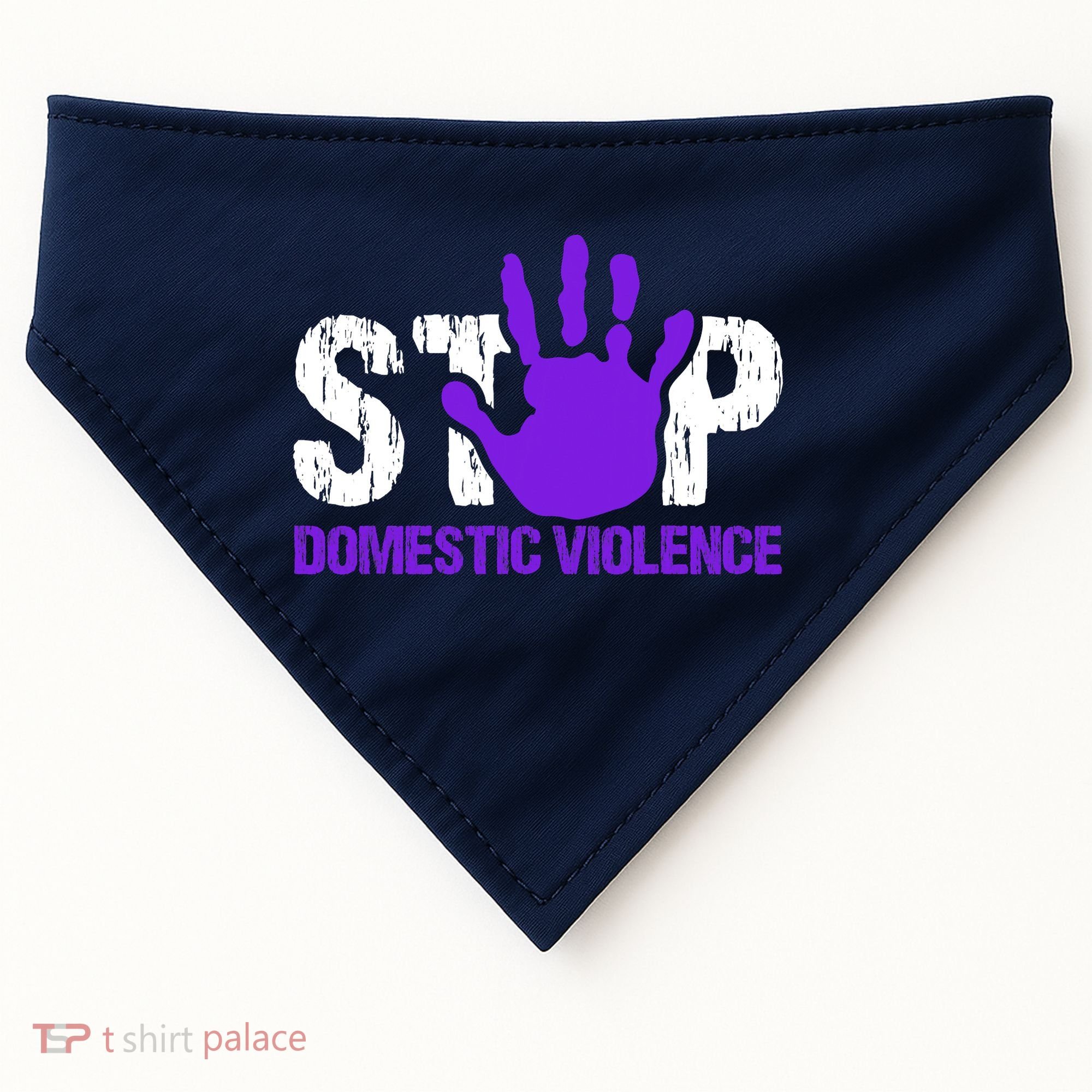 Stop Domestic Violence Awareness USA-Made Doggie Bandana