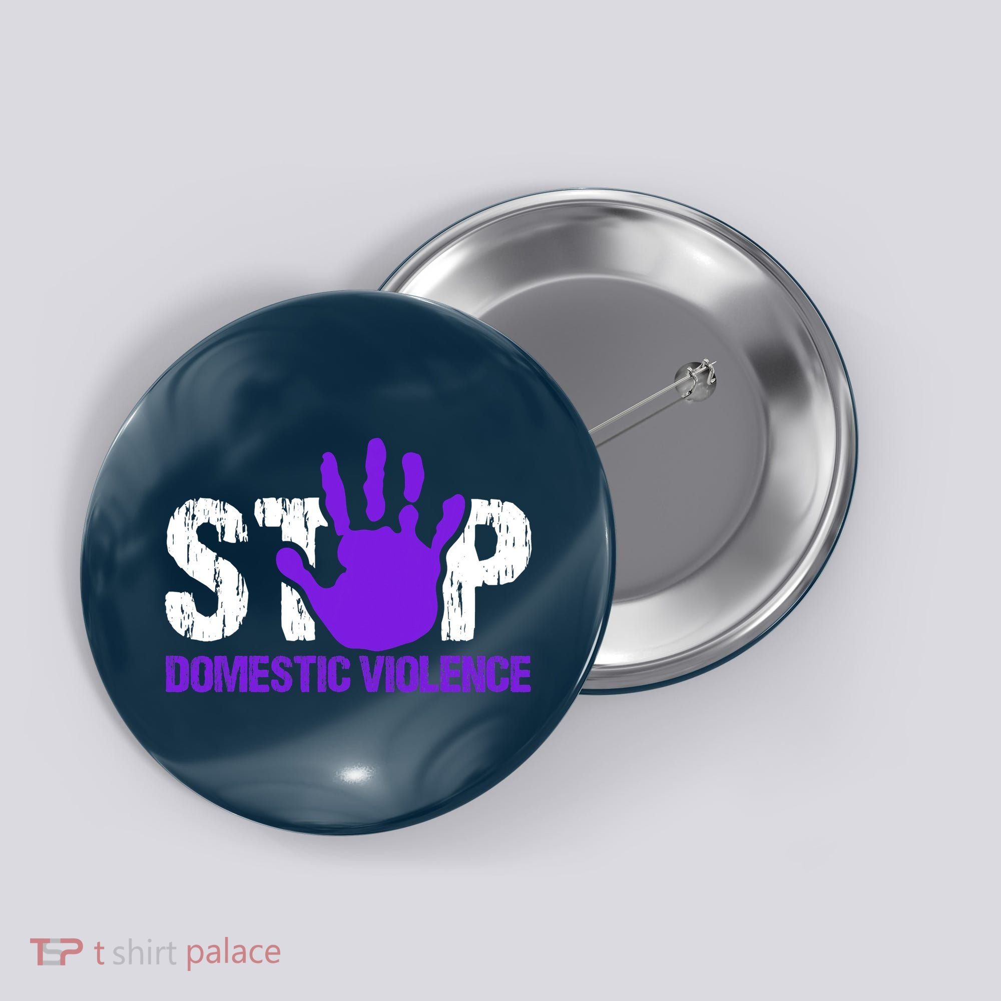 Stop Domestic Violence Awareness Button