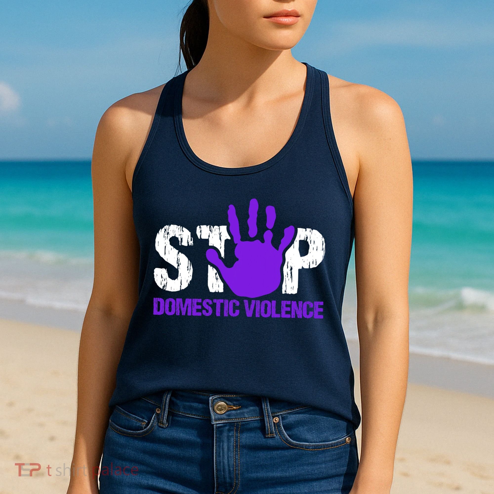 Stop Domestic Violence Awareness Women's Tank Top