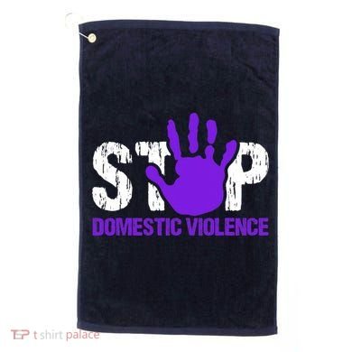 Stop Domestic Violence Awareness Golf Towel
