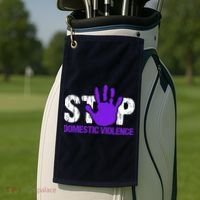 Stop Domestic Violence Awareness Golf Towel thumb 2