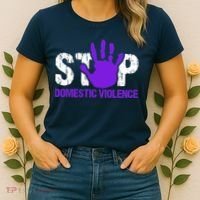 Stop Domestic Violence Awareness Women's T-Shirt thumb 2