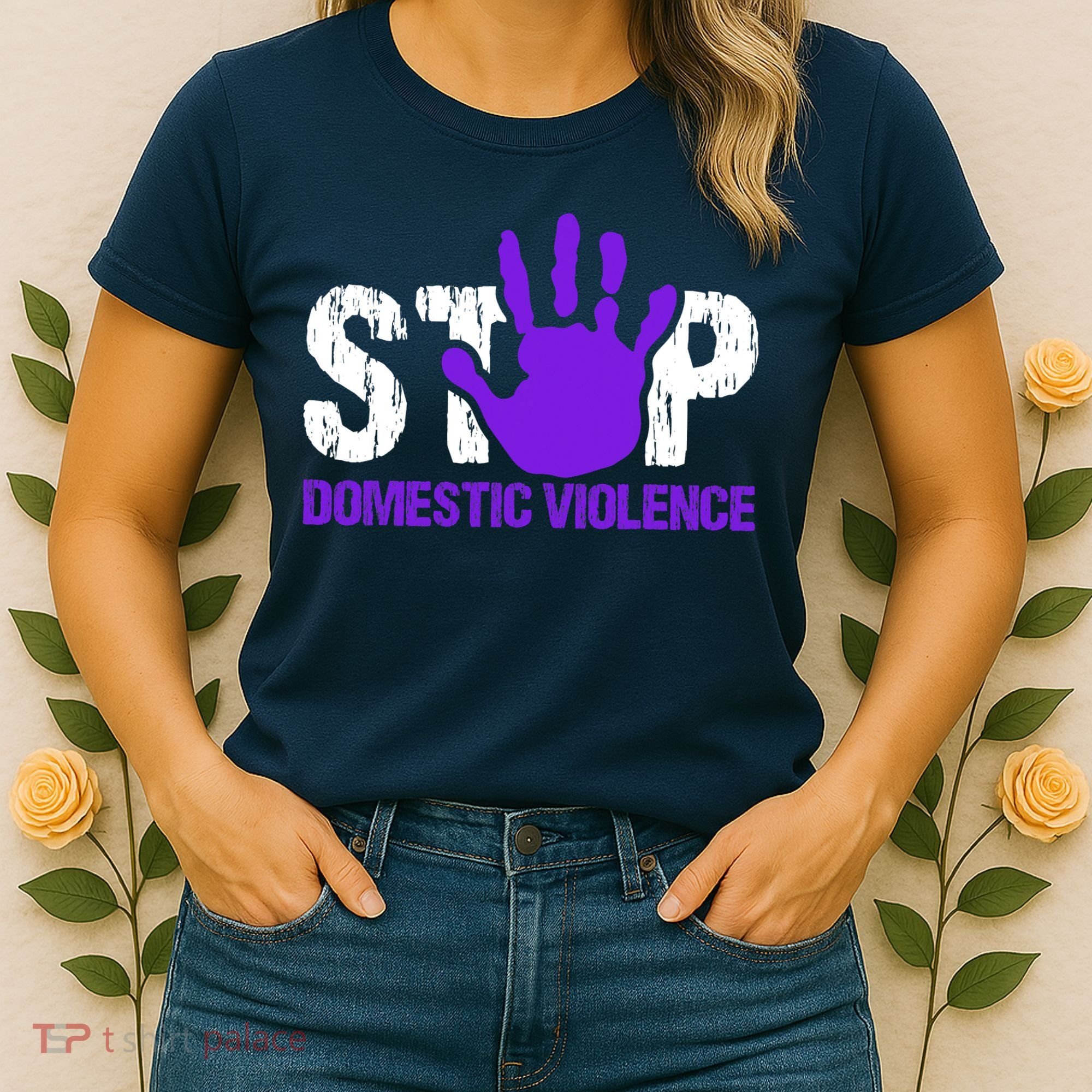 Stop Domestic Violence Awareness Women's T-Shirt