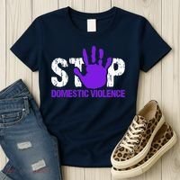 Stop Domestic Violence Awareness Women's T-Shirt thumb 3