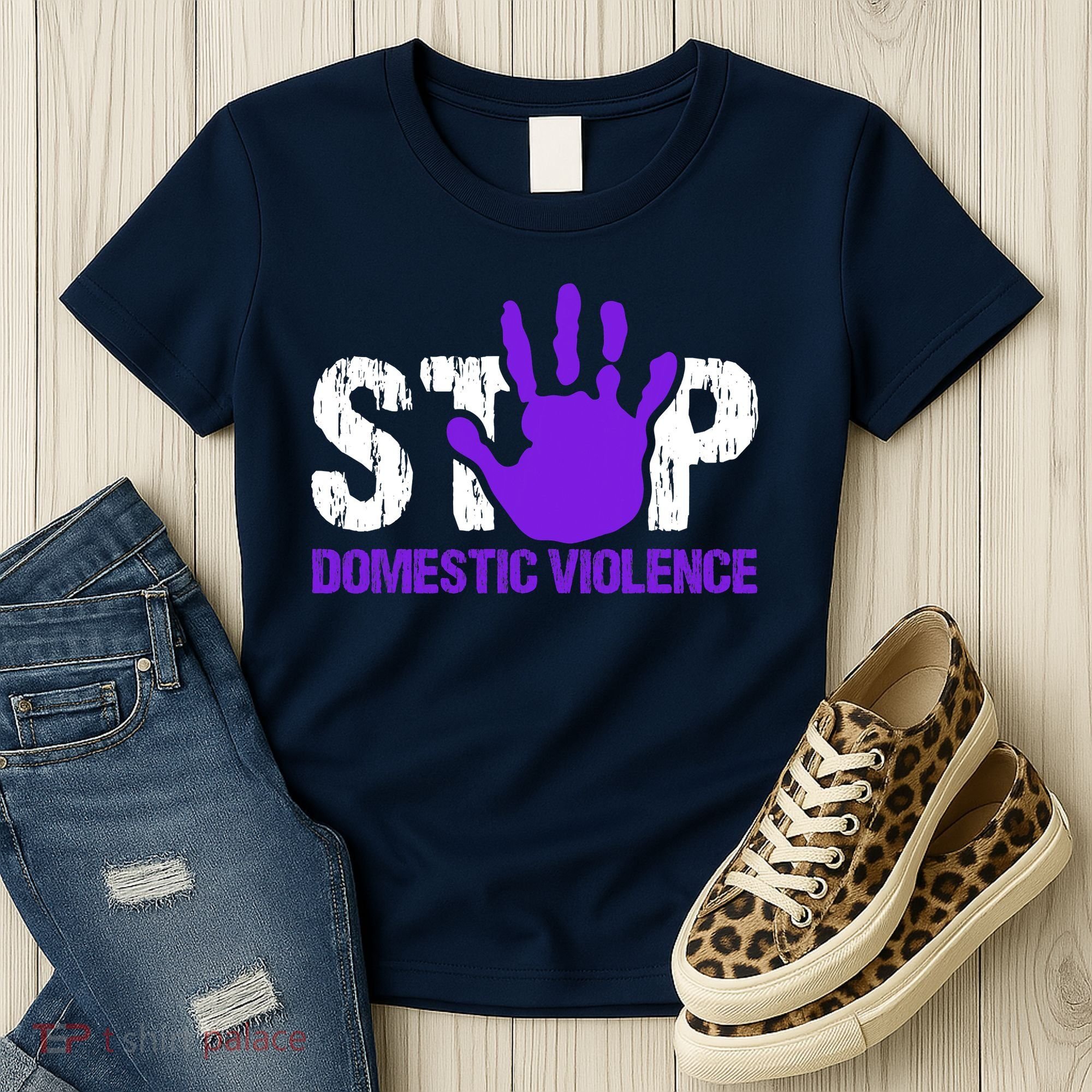 Stop Domestic Violence Awareness Women's T-Shirt