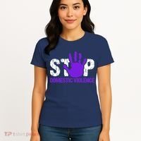 Stop Domestic Violence Awareness Women's T-Shirt thumb 4