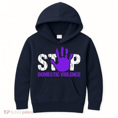 Stop Domestic Violence Awareness Kids Hoodie