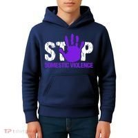 Stop Domestic Violence Awareness Kids Hoodie thumb 4