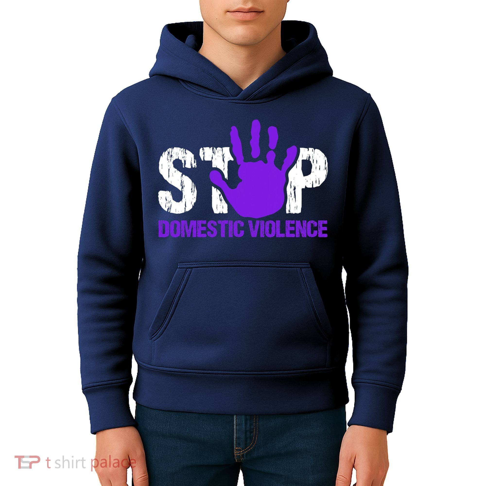 Stop Domestic Violence Awareness Kids Hoodie