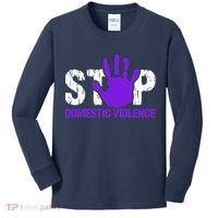 Stop Domestic Violence Awareness Kids Long Sleeve Shirt thumb 0
