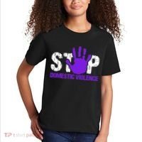 Stop Domestic Violence Awareness Kids T-Shirt thumb 2