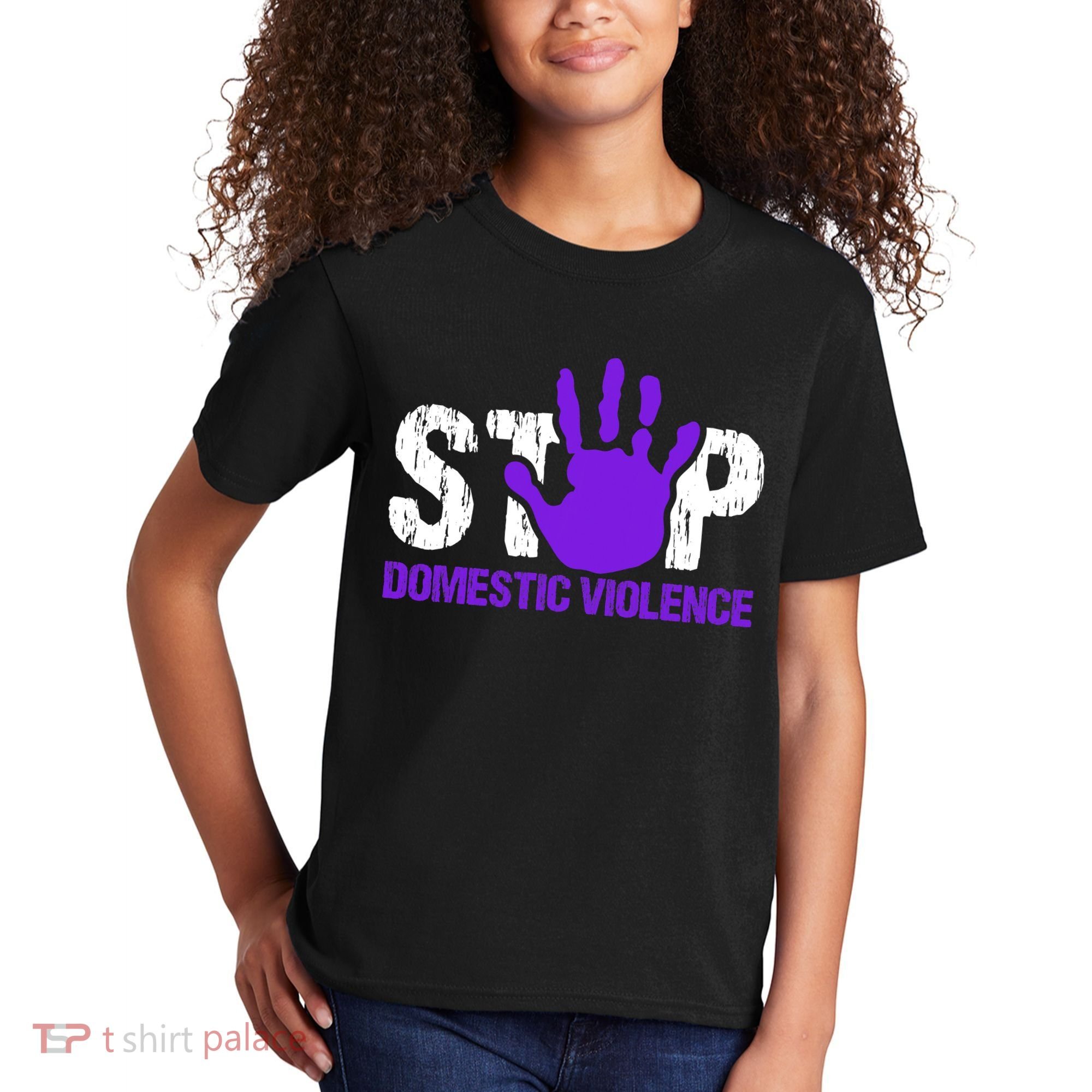 Stop Domestic Violence Awareness Kids T-Shirt