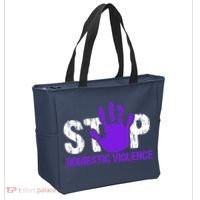 Stop Domestic Violence Awareness Tote Bag thumb 2
