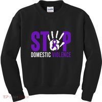 Stop Domestic Violence Awareness Domestic Violence Survivor Kids Sweatshirt thumb 0