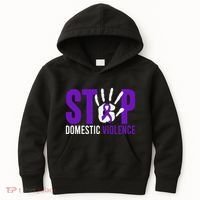 Stop Domestic Violence Awareness Domestic Violence Survivor Kids Hoodie thumb 0