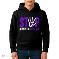 Stop Domestic Violence Awareness Domestic Violence Survivor Kids Hoodie thumb 4