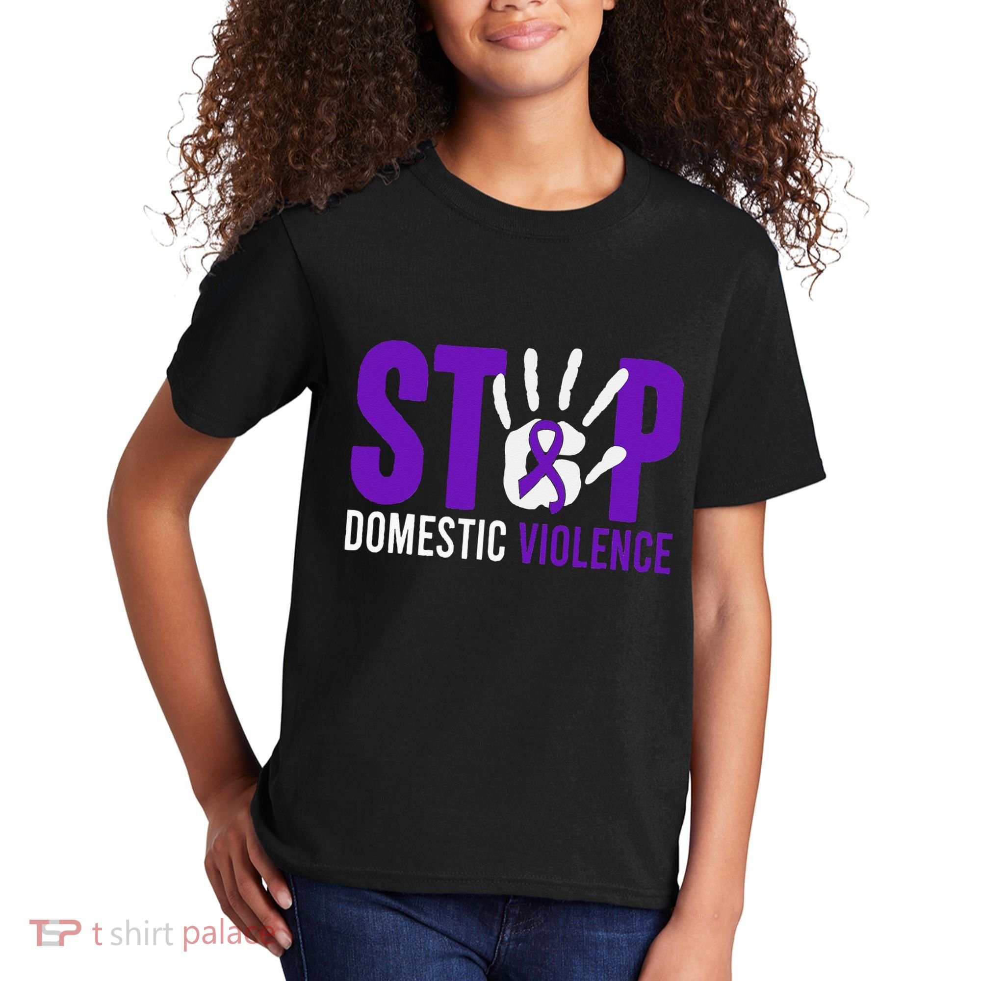 Stop Domestic Violence Awareness Domestic Violence Survivor Kids T-Shirt