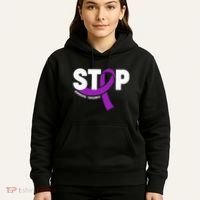 Stop Domestic Violence Awareness Purple Ribbon Hoodie thumb 5