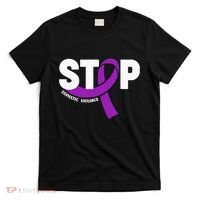 Stop Domestic Violence Awareness Purple Ribbon T-Shirt thumb 0