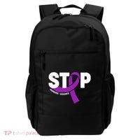 Stop Domestic Violence Awareness Purple Ribbon Backpack thumb 0