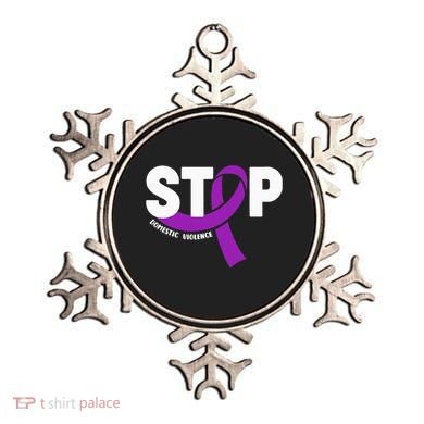 Stop Domestic Violence Awareness Purple Ribbon Ornament