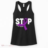 Stop Domestic Violence Awareness Purple Ribbon Women's Tank Top thumb 0
