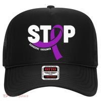 Stop Domestic Violence Awareness Purple Ribbon Hat thumb 0