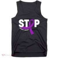 Stop Domestic Violence Awareness Purple Ribbon Tank Top thumb 0