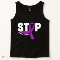 Stop Domestic Violence Awareness Purple Ribbon Tank Top thumb 2