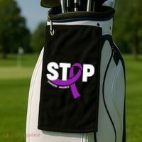 Stop Domestic Violence Awareness Purple Ribbon Golf Towel thumb 2