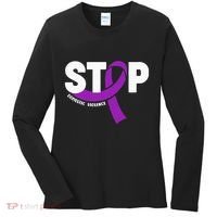 Stop Domestic Violence Awareness Purple Ribbon Women's Long Sleeve Shirt thumb 0