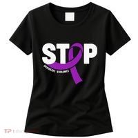 Stop Domestic Violence Awareness Purple Ribbon Women's T-Shirt thumb 0
